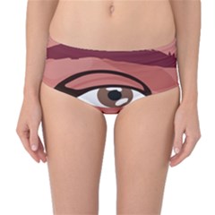 Eye Difficulty Red Mid-waist Bikini Bottoms by Mariart