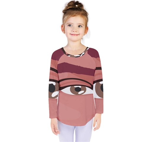 Eye Difficulty Red Kids  Long Sleeve Tee by Mariart