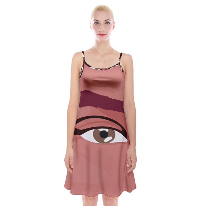 Eye Difficulty Red Spaghetti Strap Velvet Dress