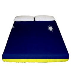 Flag Star Blue Green Yellow Fitted Sheet (king Size) by Mariart