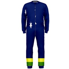 Flag Star Blue Green Yellow Onepiece Jumpsuit (men)  by Mariart