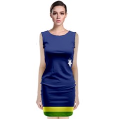 Flag Star Blue Green Yellow Classic Sleeveless Midi Dress by Mariart