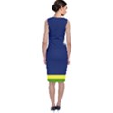 Flag Star Blue Green Yellow Classic Sleeveless Midi Dress View2