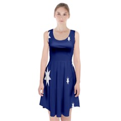 Flag Star Blue Green Yellow Racerback Midi Dress