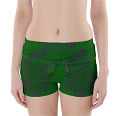 Dendron Diffusion Aggregation Flower Floral Leaf Green Purple Boyleg Bikini Wrap Bottoms by Mariart