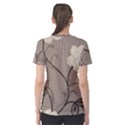 Flower Floral Black Grey Rose Women s Cotton Tee View2