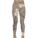 Flower Floral Black Grey Rose Classic Yoga Leggings View1