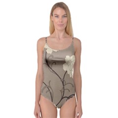 Flower Floral Black Grey Rose Camisole Leotard  by Mariart