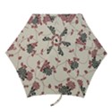 Flower Floral Black Pink Mini Folding Umbrellas View1