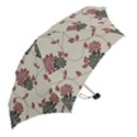 Flower Floral Black Pink Mini Folding Umbrellas View2