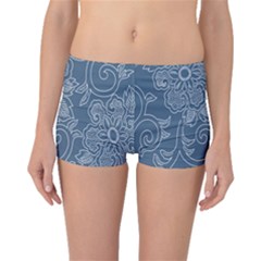 Flower Floral Blue Rose Star Boyleg Bikini Bottoms by Mariart