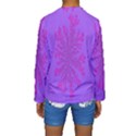 Dendron Diffusion Aggregation Flower Floral Leaf Red Purple Kids  Long Sleeve Swimwear View2