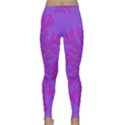 Dendron Diffusion Aggregation Flower Floral Leaf Red Purple Classic Yoga Leggings View1