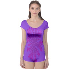 Dendron Diffusion Aggregation Flower Floral Leaf Red Purple Boyleg Leotard  by Mariart