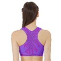 Dendron Diffusion Aggregation Flower Floral Leaf Red Purple Sports Bra with Border View2