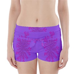 Dendron Diffusion Aggregation Flower Floral Leaf Red Purple Boyleg Bikini Wrap Bottoms by Mariart