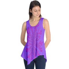 Dendron Diffusion Aggregation Flower Floral Leaf Red Purple Sleeveless Tunic