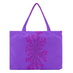 Dendron Diffusion Aggregation Flower Floral Leaf Red Purple Medium Tote Bag by Mariart