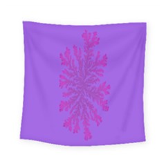 Dendron Diffusion Aggregation Flower Floral Leaf Red Purple Square Tapestry (small) by Mariart