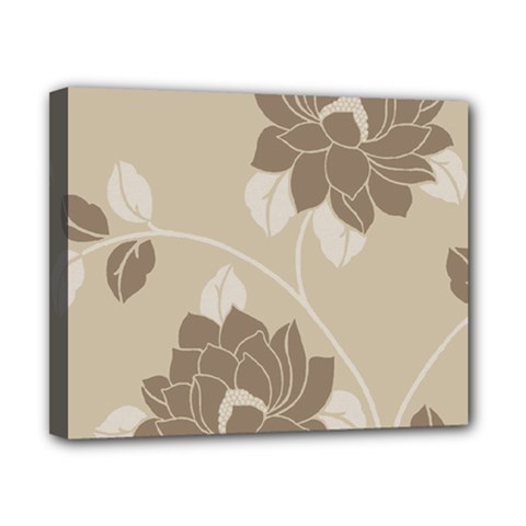 Flower Floral Grey Rose Leaf Canvas 10  X 8  by Mariart