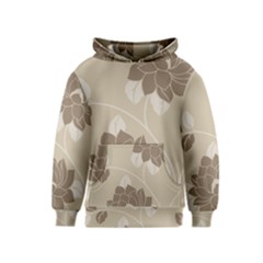 Flower Floral Grey Rose Leaf Kids  Pullover Hoodie by Mariart