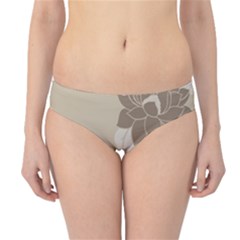 Flower Floral Grey Rose Leaf Hipster Bikini Bottoms by Mariart