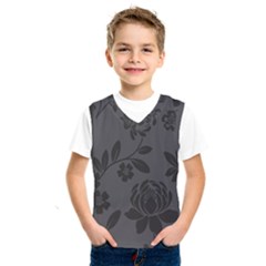 Flower Floral Rose Black Kids  Sportswear