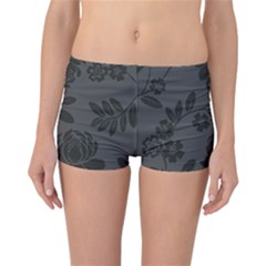 Flower Floral Rose Black Reversible Bikini Bottoms by Mariart