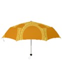 Greek Ornament Shapes Large Yellow Orange Folding Umbrellas View3