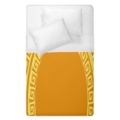 Greek Ornament Shapes Large Yellow Orange Duvet Cover (single Size) by Mariart