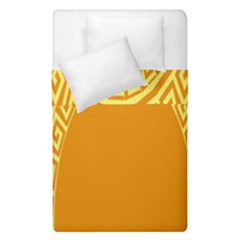 Greek Ornament Shapes Large Yellow Orange Duvet Cover Double Side (single Size) by Mariart