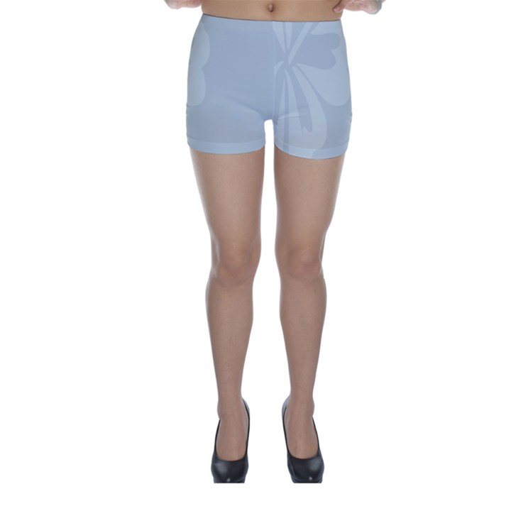 Hibiscus Sakura Glacier Gray Skinny Shorts