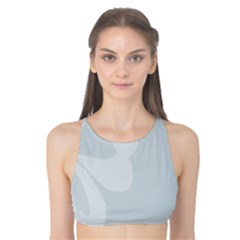 Hibiscus Sakura Glacier Gray Tank Bikini Top by Mariart