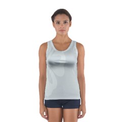 Hibiscus Sakura Glacier Gray Women s Sport Tank Top  by Mariart