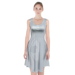 Hibiscus Sakura Glacier Gray Racerback Midi Dress