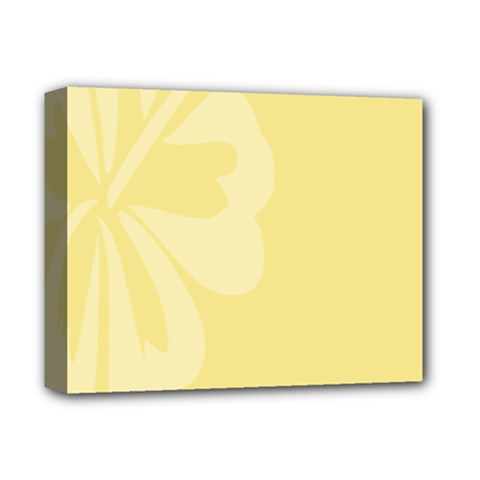 Hibiscus Custard Yellow Deluxe Canvas 14  X 11  by Mariart