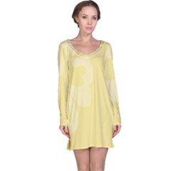 Hibiscus Custard Yellow Long Sleeve Nightdress by Mariart