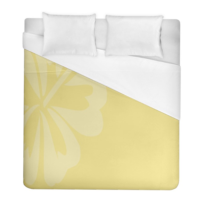 Hibiscus Custard Yellow Duvet Cover (Full/ Double Size)