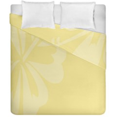 Hibiscus Custard Yellow Duvet Cover Double Side (california King Size) by Mariart