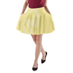 Hibiscus Custard Yellow A-line Pocket Skirt