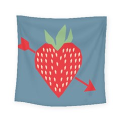 Fruit Red Strawberry Square Tapestry (small) by Mariart