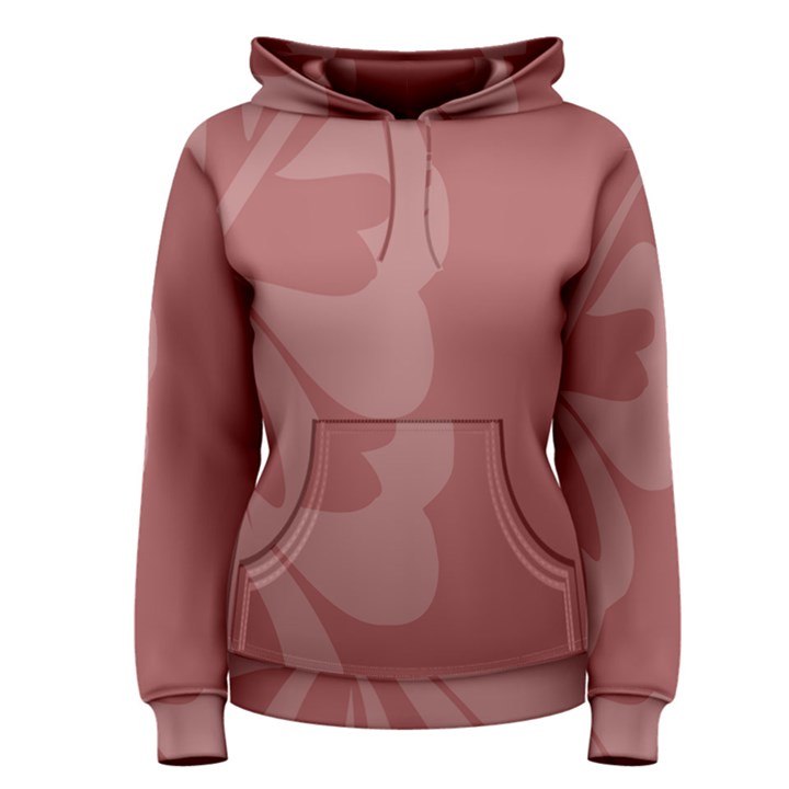 Hibiscus Sakura Red Women s Pullover Hoodie