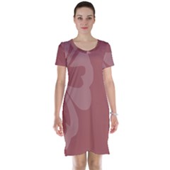 Hibiscus Sakura Red Short Sleeve Nightdress by Mariart