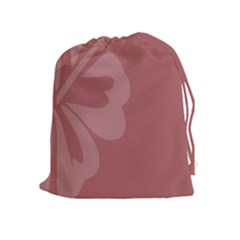 Hibiscus Sakura Red Drawstring Pouches (extra Large) by Mariart