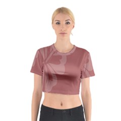 Hibiscus Sakura Red Cotton Crop Top by Mariart