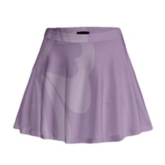 Hibiscus Sakura Lavender Herb Purple Mini Flare Skirt by Mariart