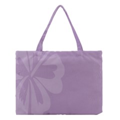 Hibiscus Sakura Lavender Herb Purple Medium Tote Bag by Mariart