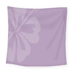 Hibiscus Sakura Lavender Herb Purple Square Tapestry (large)