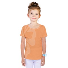 Hibiscus Sakura Tangerine Orange Kids  One Piece Tee