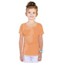 Hibiscus Sakura Tangerine Orange Kids  One Piece Tee View1